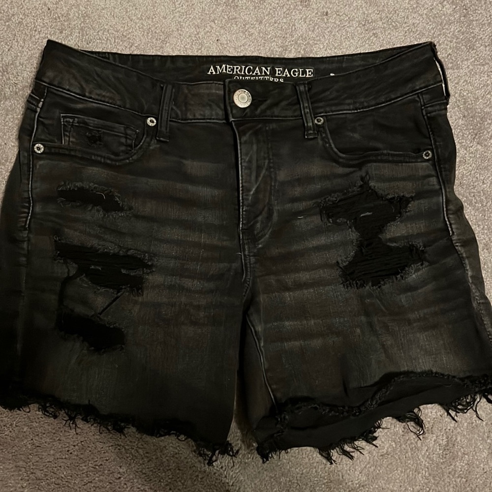 American Eagle Super Stretch Midi Jean Shorts sz 12 Excellent Condition